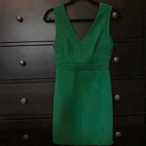Green V-Neck Dress